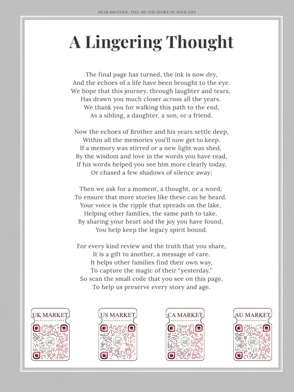 Dear Brother, page 121 — A Lingering Thought