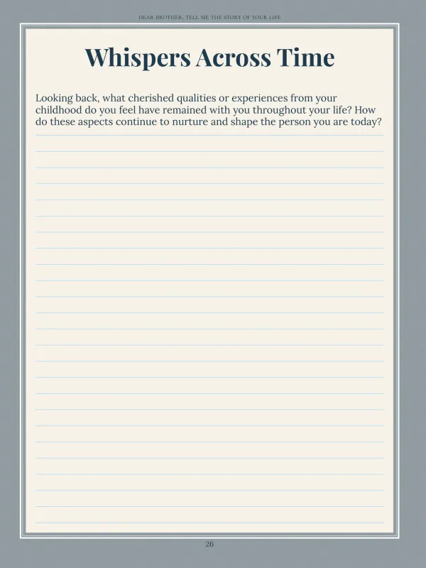 Dear Brother, page 26 in the colour edition — Whispers Across Time