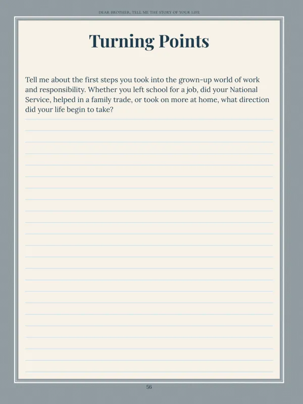 Dear Brother, page 56 in the colour edition — Turning Points
