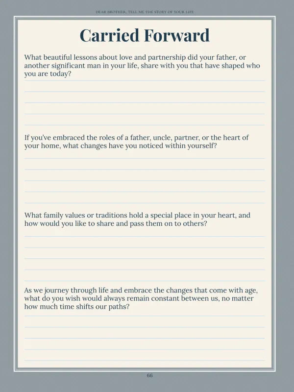 Dear Brother, page 66 in the colour edition — Carried Forward
