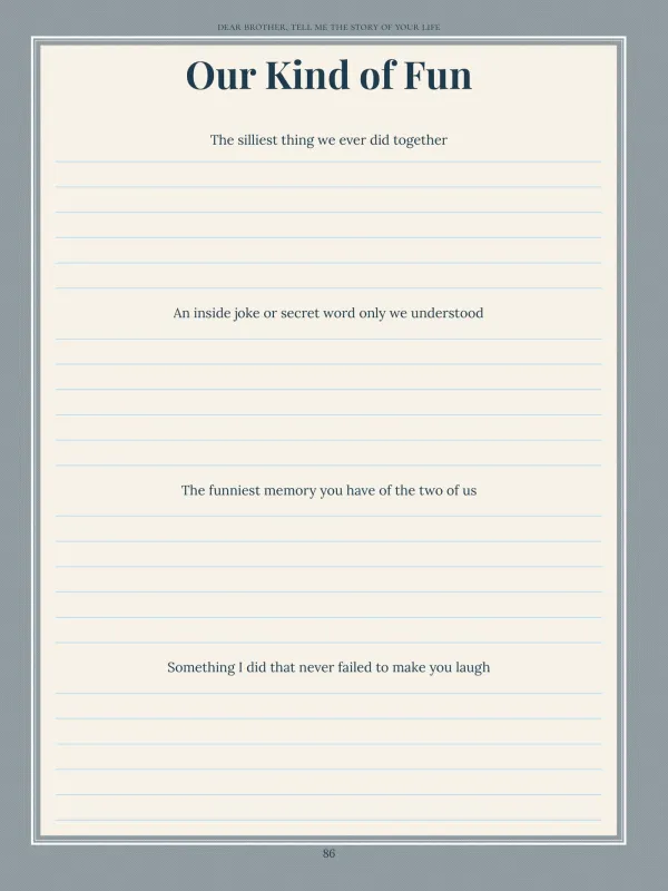 Dear Brother, page 86 in the colour edition — Our Kind of Fun