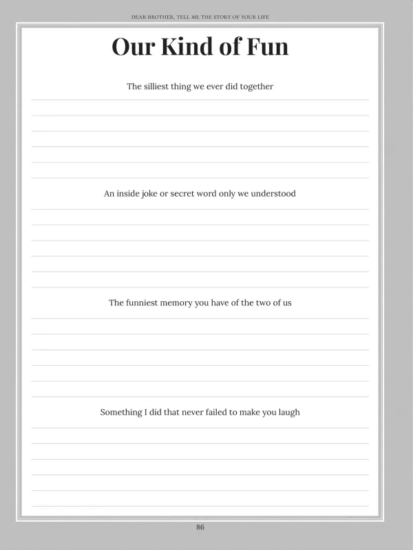 Dear Brother, page 86 — Our Kind of Fun