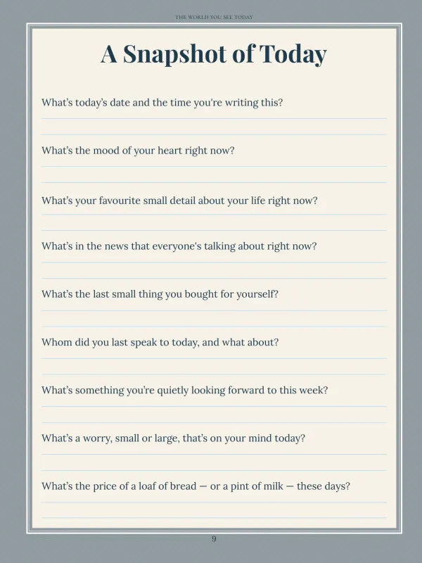 Dear Brother, page 9 in the colour edition — A Snapshot of Today