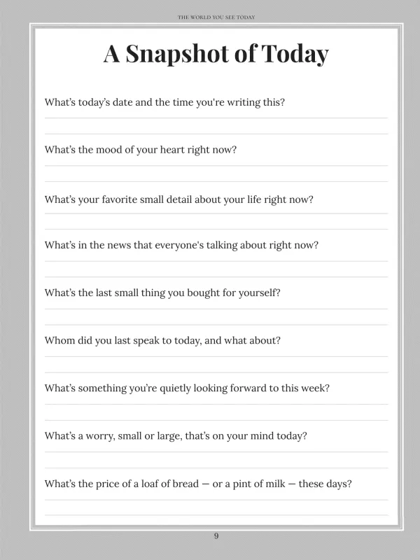Dear Brother, page 9 — A Snapshot of Today