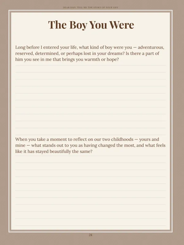 Dear Dad, page 24 in the colour edition — The Boy You Were