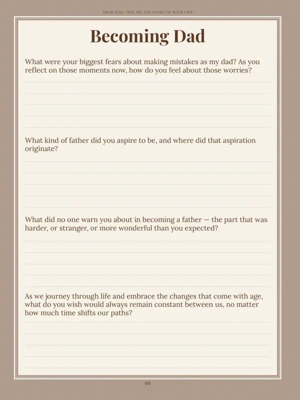 Dear Dad, page 66 in the colour edition — Becoming Dad