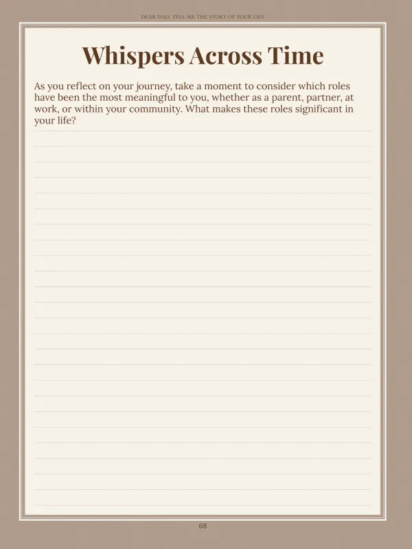 Dear Dad, page 68 in the colour edition — Whispers Across Time