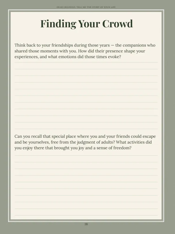 Dear Grandad, page 38 in the colour edition — Finding Your Crowd