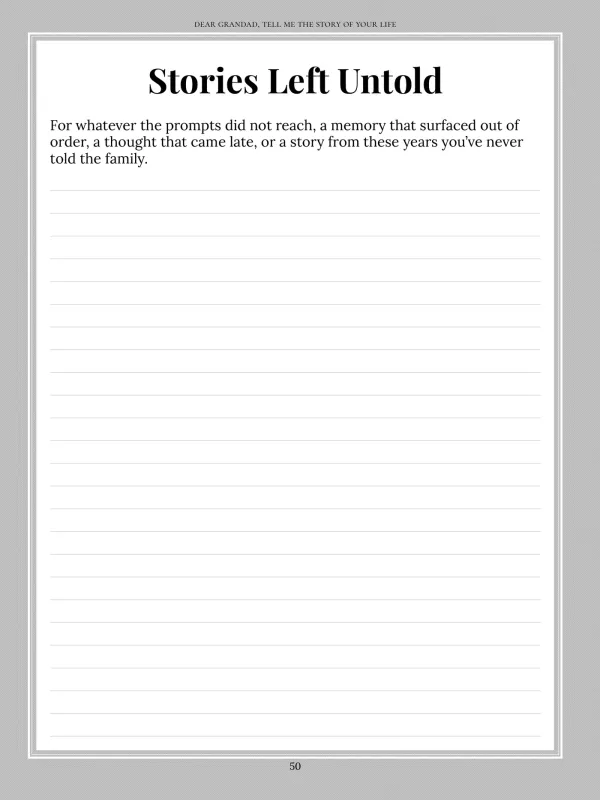 Dear Grandad, page 50 — Stories Left Untold