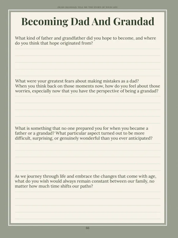 Dear Grandad, page 66 in the colour edition — Becoming Dad And Grandad