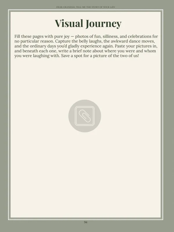 Dear Grandad, page 94 in the colour edition — Visual Journey
