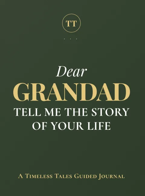 Dear Grandad, Tell Me the Story of Your Life — guided memory journal cover