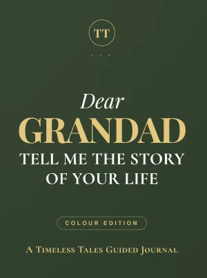 Dear Grandad, Tell Me the Story of Your Life — colour edition cover in Forest Tobacco