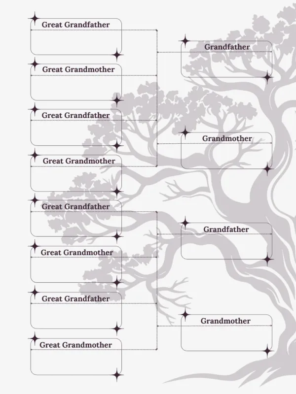 Dear Grandma, page 12 in the colour edition — Family Tree