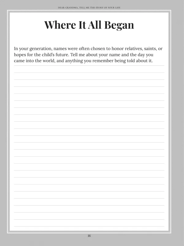 Dear Grandma, page 16 — Where It All Began