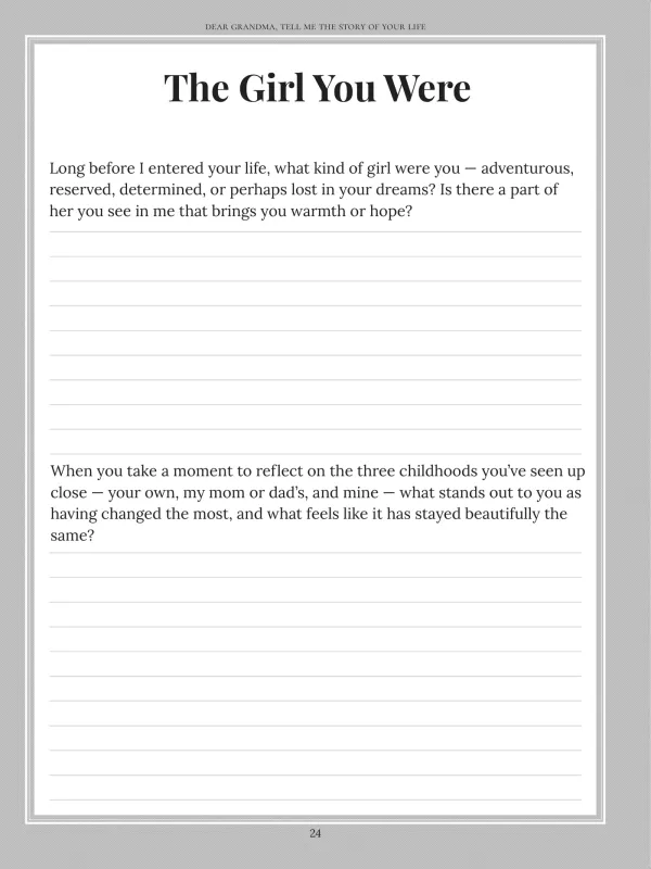 Dear Grandma, page 24 — The Girl You Were