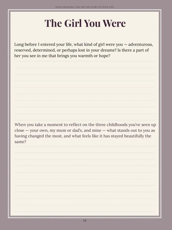 Dear Grandma, page 24 in the colour edition — The Girl You Were