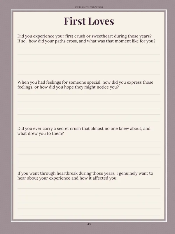 Dear Grandma, page 43 in the colour edition — First Loves
