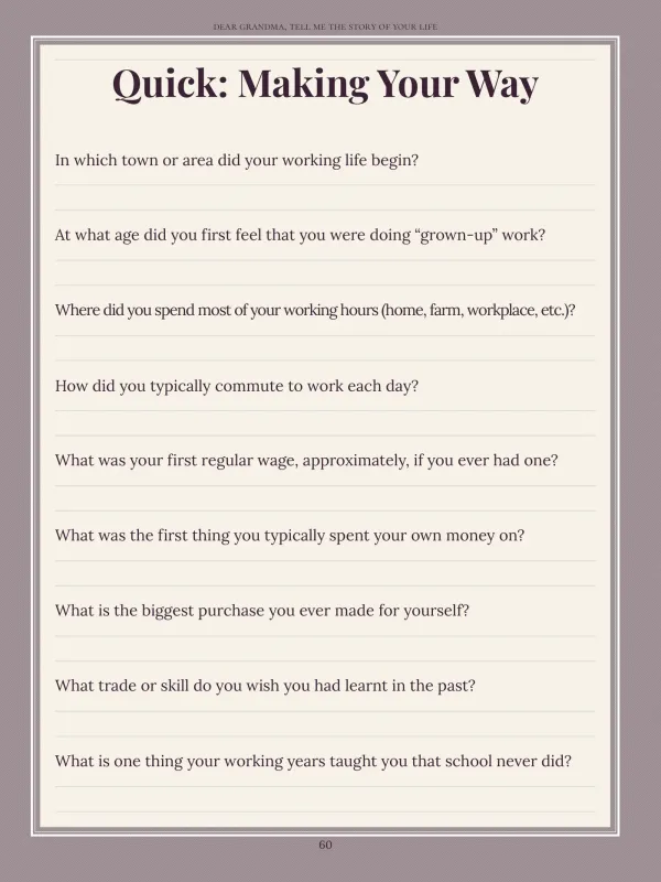 Dear Grandma, page 60 in the colour edition — Quick: Making Your Way