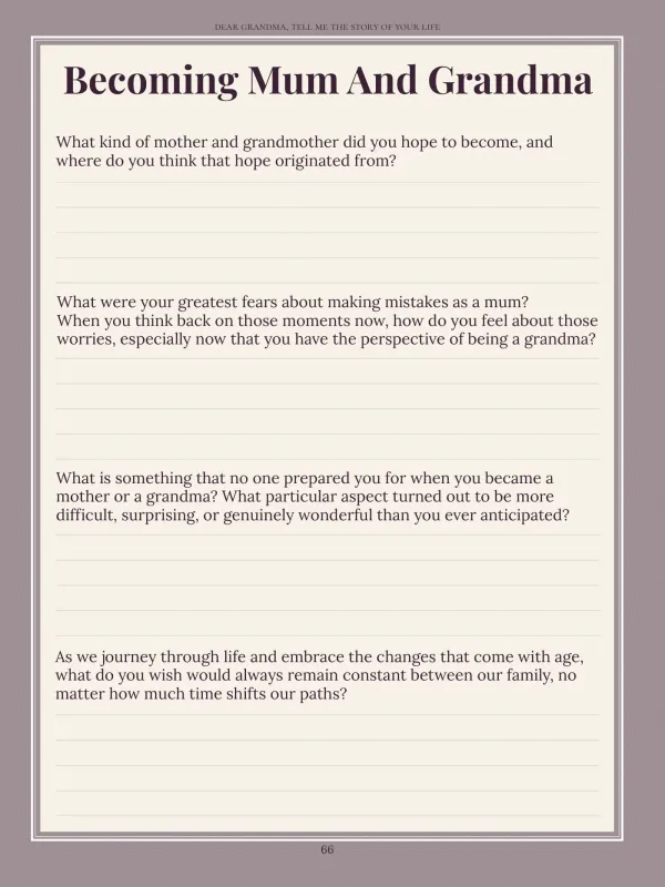 Dear Grandma, page 66 in the colour edition — Becoming Mum And Grandma