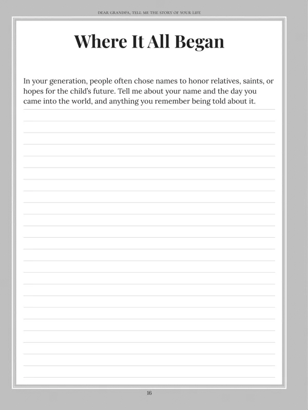 Dear Grandpa, page 16 — Where It All Began