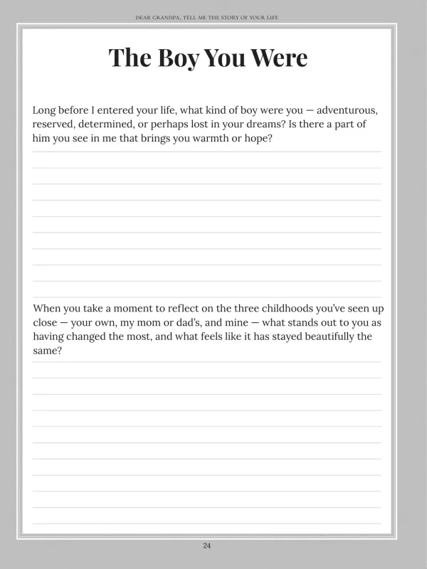 Dear Grandpa, page 24 — The Boy You Were