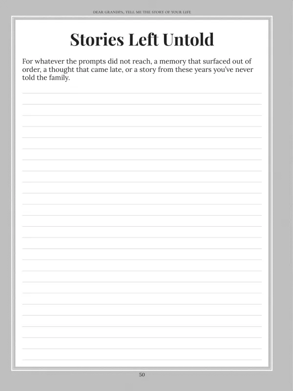 Dear Grandpa, page 50 — Stories Left Untold