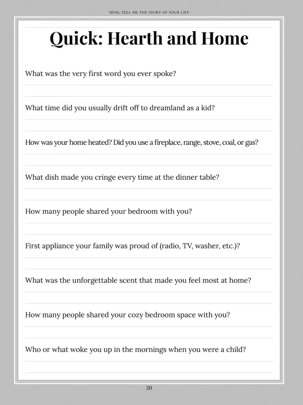 Mom, page 20 — Quick: Hearth and Home