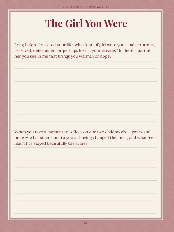 Mom, page 24 in the colour edition — The Girl You Were