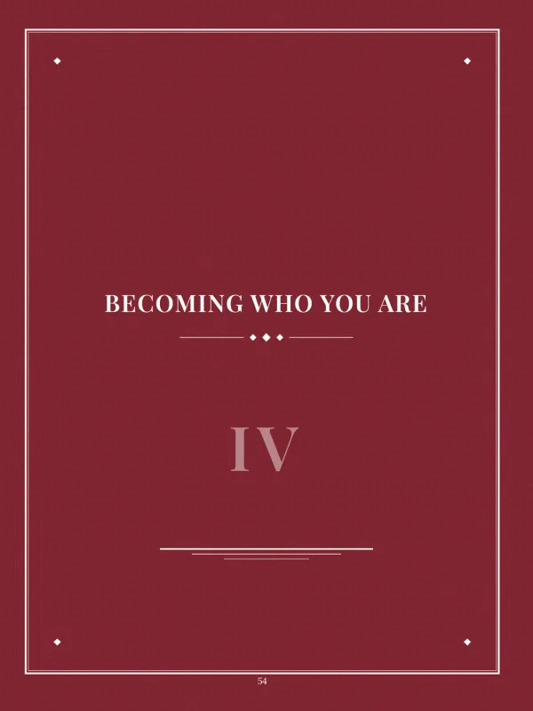 Dear Mum, page 54 in the colour edition — IV · Becoming Who You Are