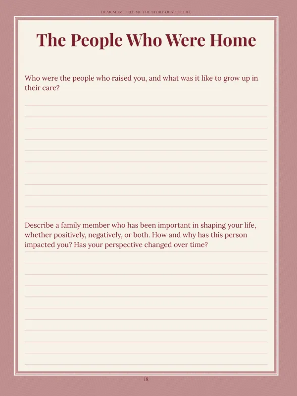 Dear Mum, page 18 in the colour edition — The People Who Were Home