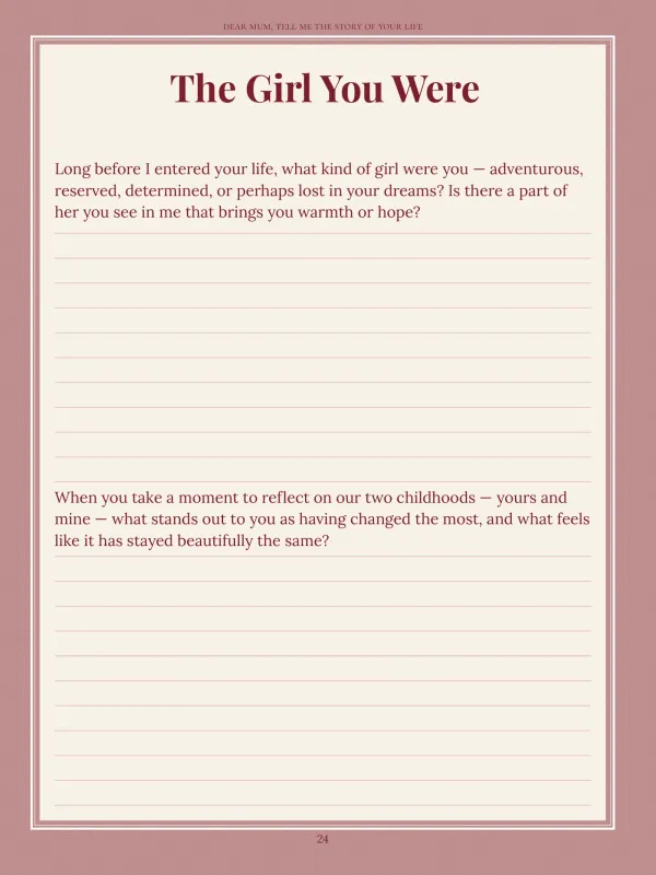 Dear Mum, page 24 in the colour edition — The Girl You Were