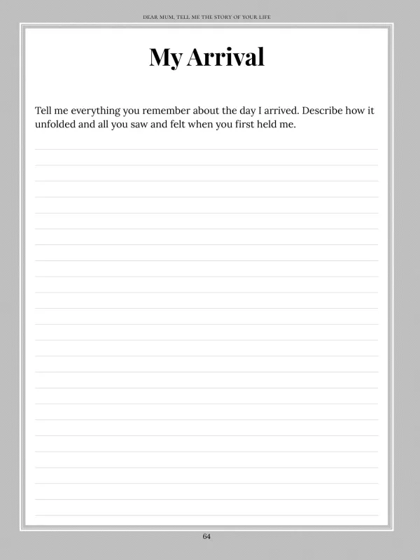 Dear Mum, page 64 — My Arrival