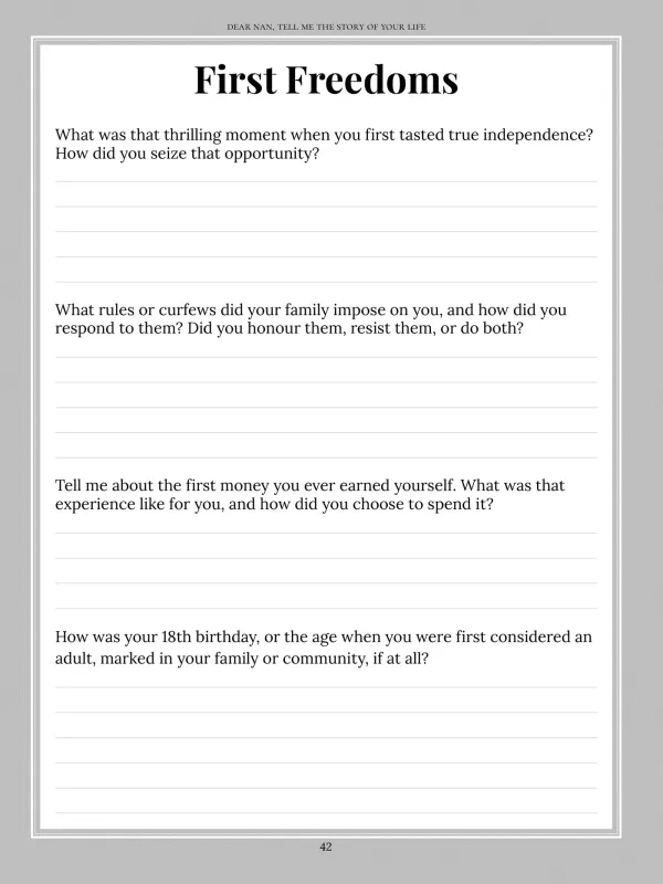 Dear Nan, page 42 — First Freedoms