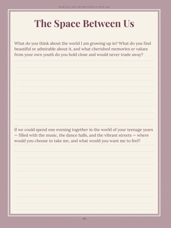 Dear Nan, page 44 in the colour edition — The Space Between Us
