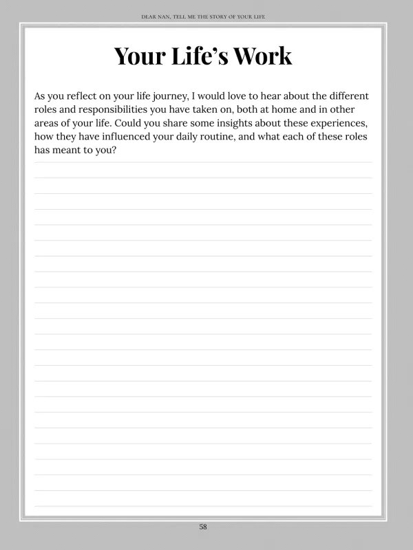 Dear Nan, page 58 — Your Life’s Work