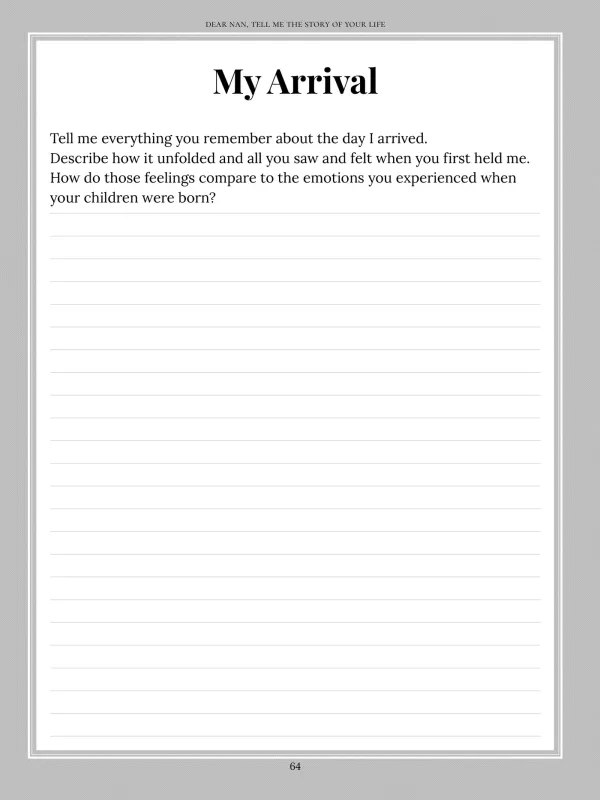 Dear Nan, page 64 — My Arrival