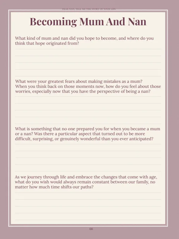Dear Nan, page 66 in the colour edition — Becoming Mum And Nan
