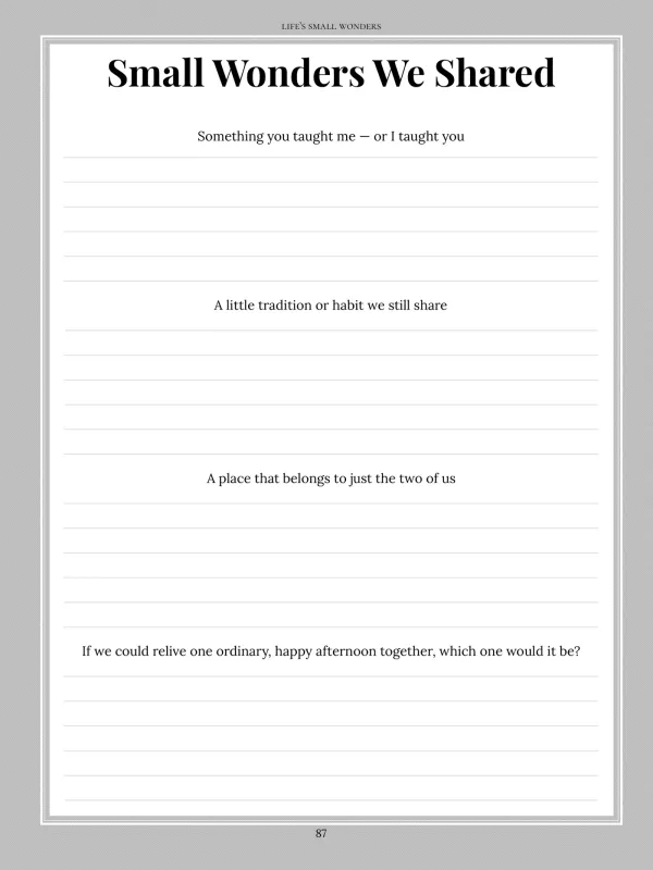 Dear Nan, page 87 — Small Wonders We Shared