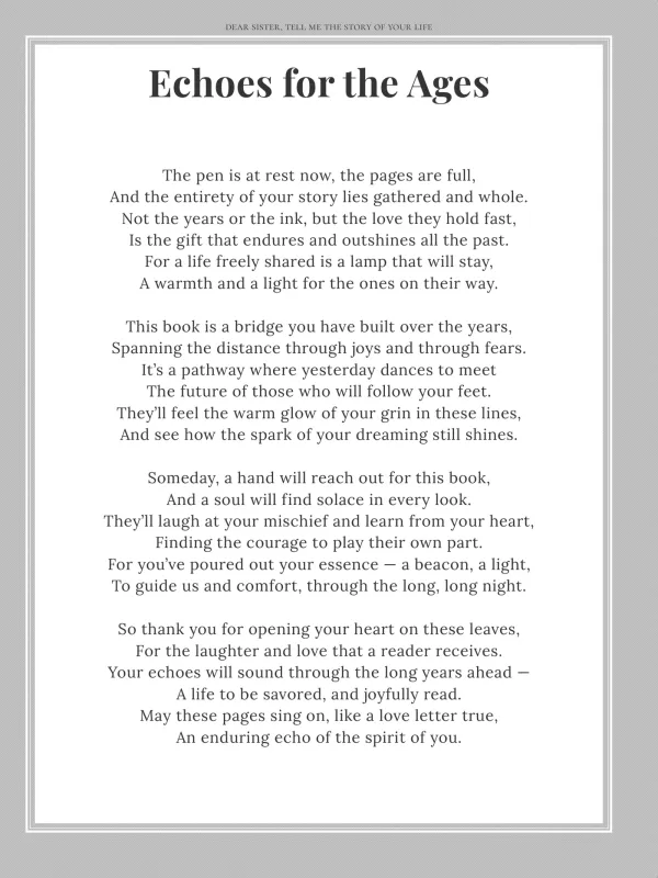 Dear Sister, page 120 — Echoes for the Ages