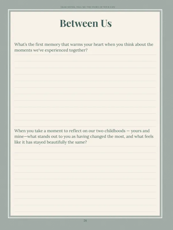 Dear Sister, page 24 in the colour edition — Between Us