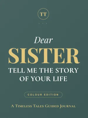Dear Sister, Tell Me the Story of Your Life — colour edition cover in Dusty Teal